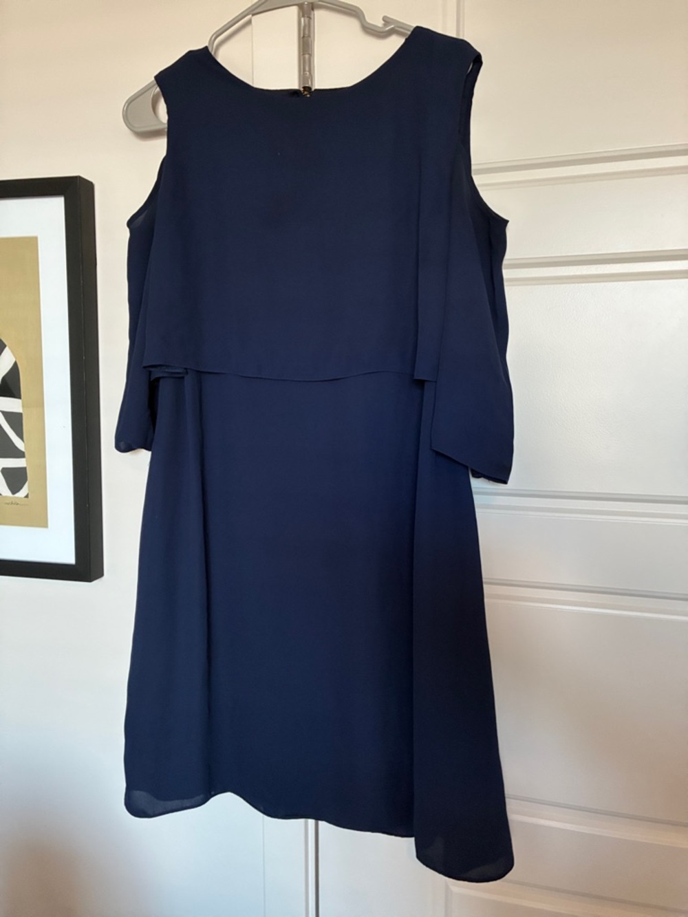 Dorothy Perkins Navy Cold-Shoulder Shift Dress